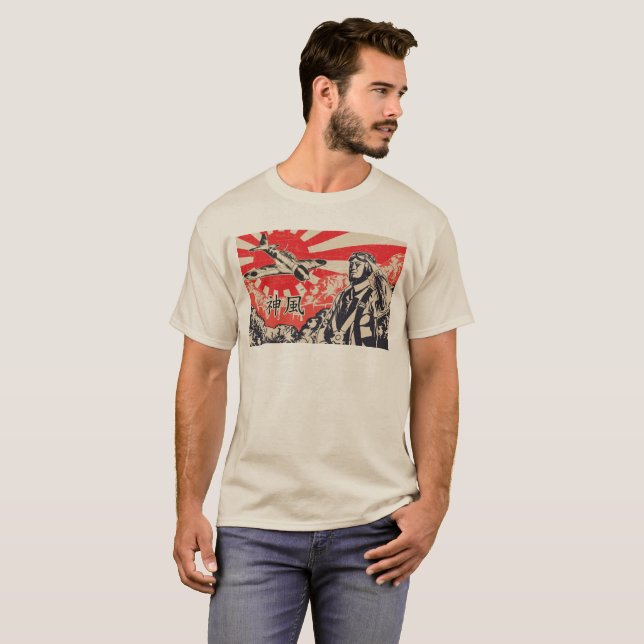 Camiseta Kamikaze A6M Zero (Frente Completa)
