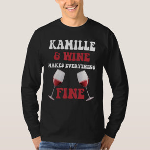 Camiseta KAMILLE E Vinho Tornam tudo Bons Nomes KAMILLE