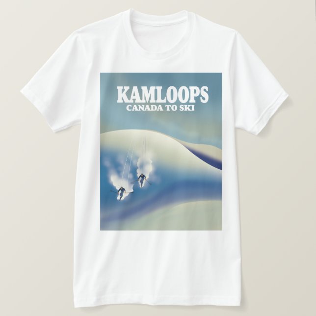 Camiseta Kamloops Canadá para esqui (Frente do Design)