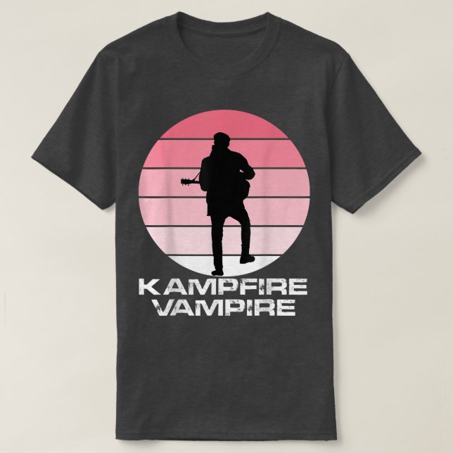 Camiseta Kampfire Vampire T Shirt Scottish Music Black Tee (Frente do Design)