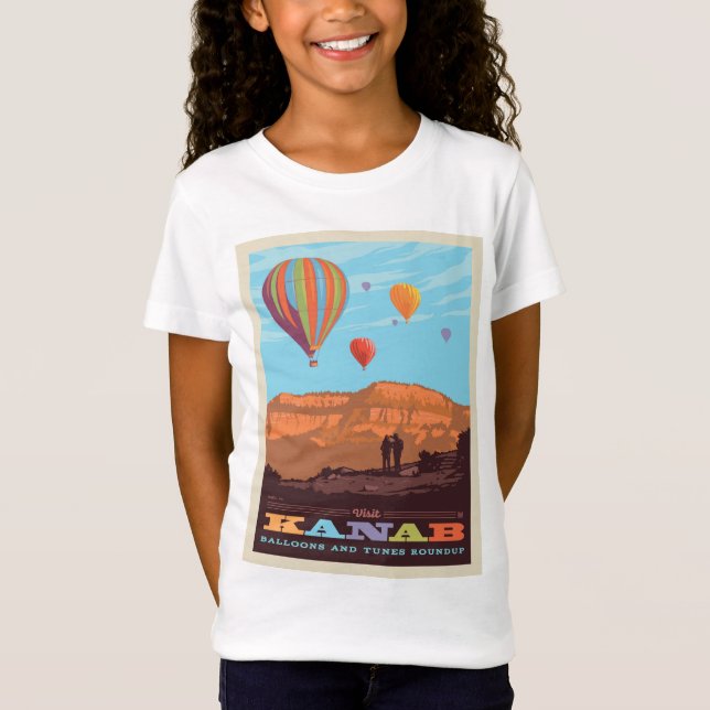 Camiseta Kanab, Utah | Balões E Tons Roundup (Frente)