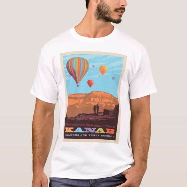 Camiseta Kanab, Utah | Balões E Tons Roundup (Frente)