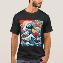 Camiseta Kanagawa Japonês A onda do excelente