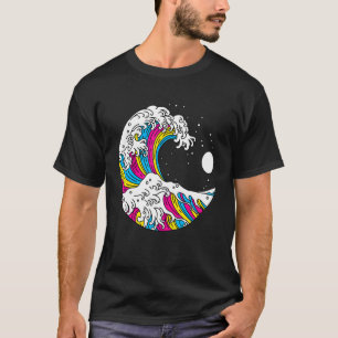 Camiseta Kanagawa Japonês Onda Excelente De Lgbt Pansexual