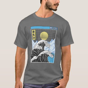 Camiseta Kanagawa Wave Japão Paisagem digital Anime Kawaii