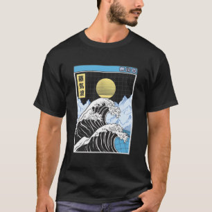 Camiseta Kanagawa Wave Japão Paisagem digital Anime Kawaii