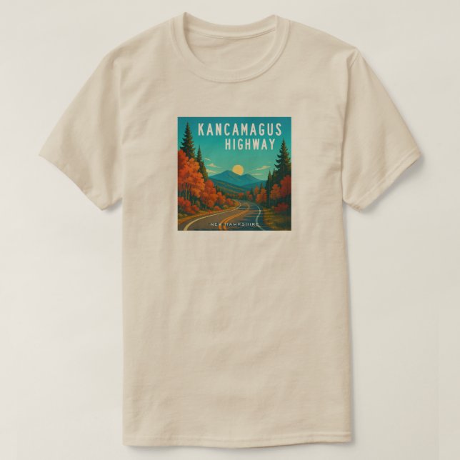 Camiseta Kancamagus Highway New Hampshire Sunset (Frente do Design)