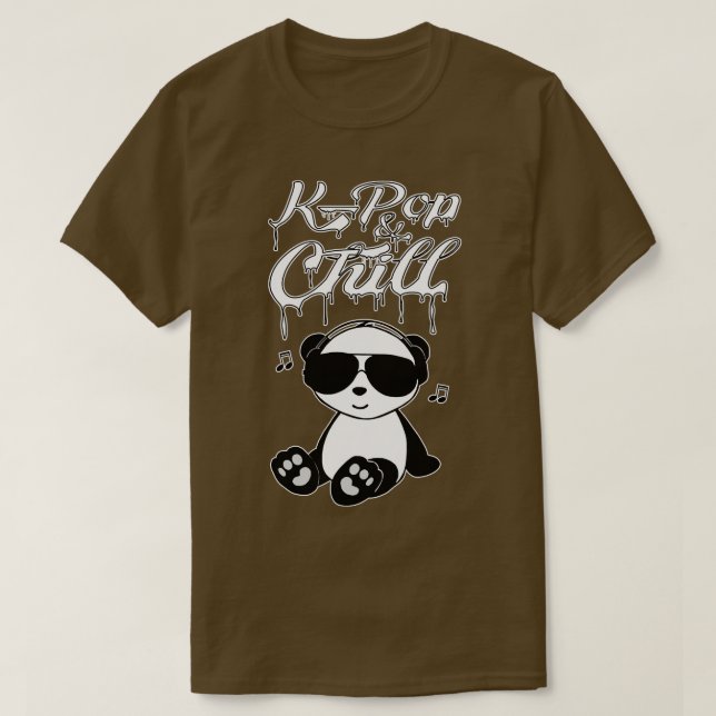 Camiseta Kand Chill Cute Kawaii Panda (Frente do Design)