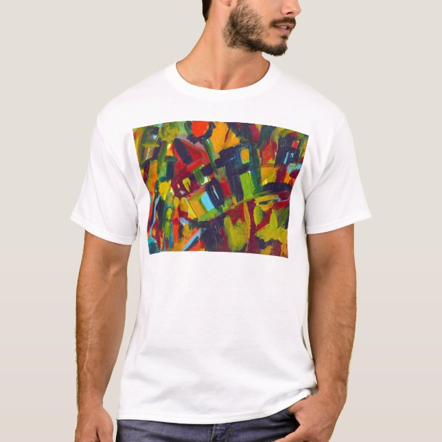 Camiseta Kandinsky 304 Abstrato Colorido (Frente)