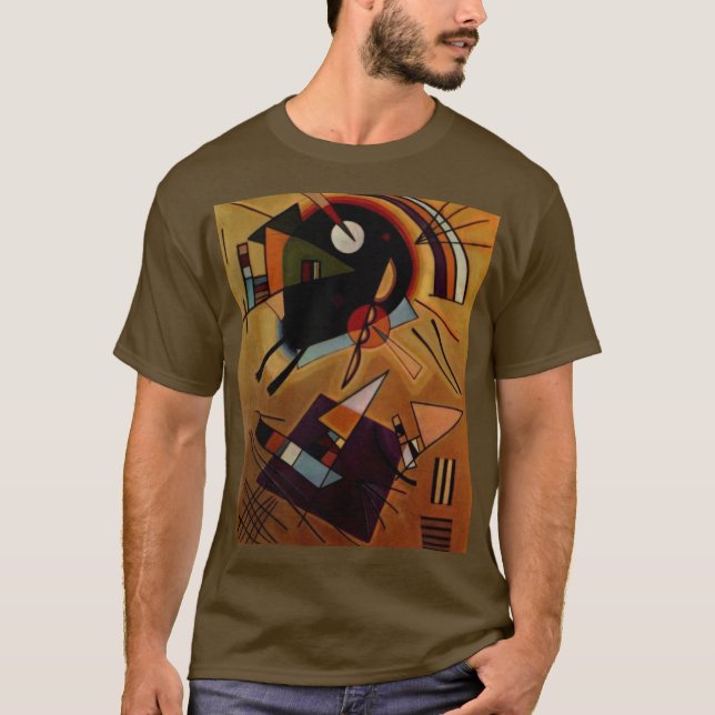 Camiseta Kandinsky Abstrato Painting Art Brown Color (Frente)