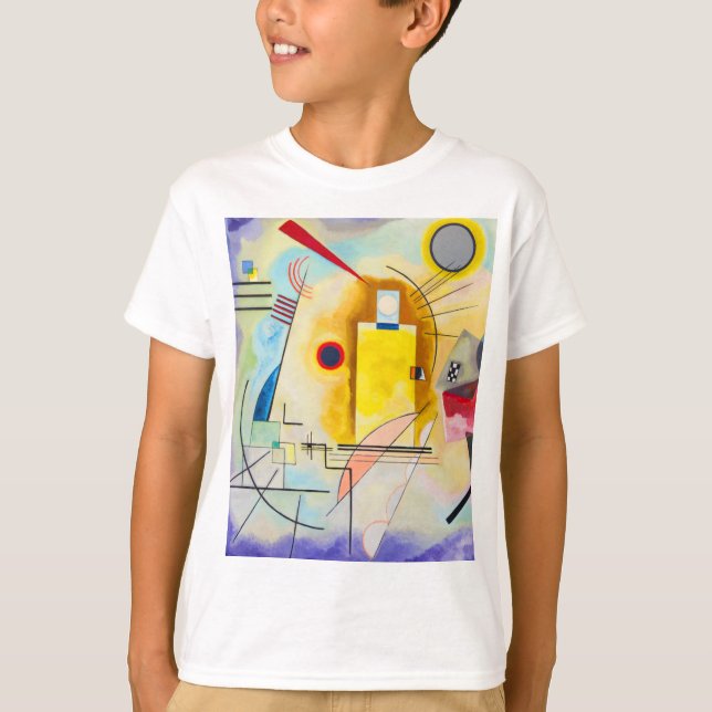 Camiseta Kandinsky amarelo-vermelho-azul (Frente)