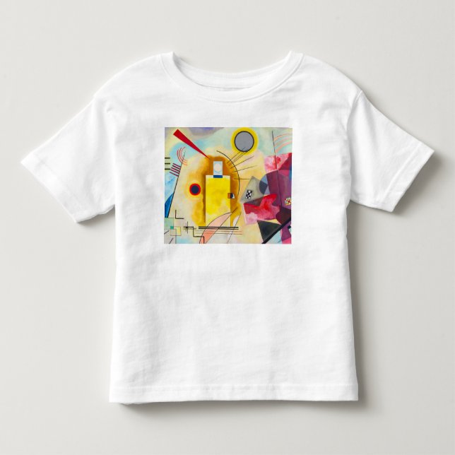 Camiseta Kandinsky amarelo-vermelho-azul (Frente)