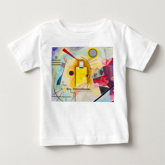 Camiseta Kandinsky amarelo-vermelho-azul (Frente)