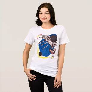 Camiseta Kandinsky Azul Abstrato - Arte Refinada