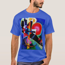 Camiseta Kandinsky em Abstrato azul pintando profundamente 
