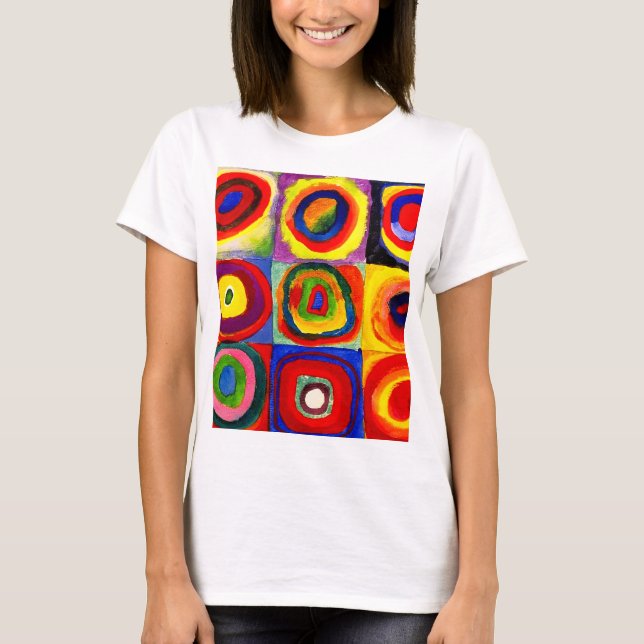 Camiseta Kandinsky Farbstudie Quadrate Esquadra Círculos de (Frente)