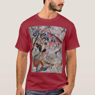 Camiseta Kandinsky Na Abstrato Da Cinza Maroon