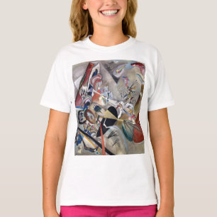 Camiseta Kandinsky Na Trabalho de arte Cinza Da Abstrato