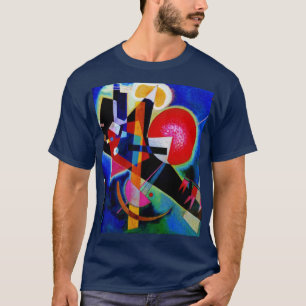 Camiseta Kandinsky no Marinho de pintura Abstrato azul azul