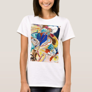 Camiseta Kandinsky Pintura Moderna Arte Abstrato Azul Real