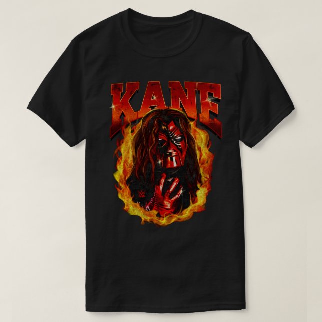 Camiseta Kane Flames Portrait (Frente do Design)