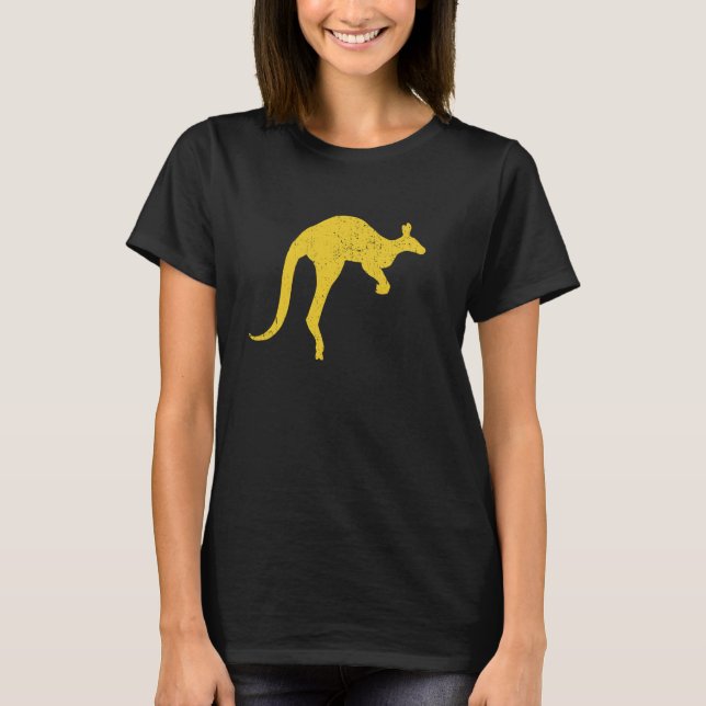 Camiseta Kangaroo Aussie Austrália Roo Yellow Kangaroo (Frente)