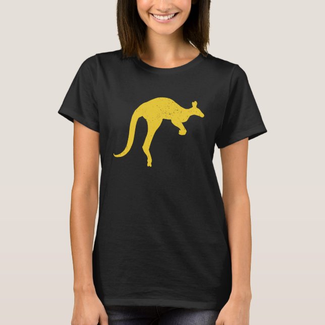 Camiseta Kangaroo Aussie Australia Roo Yellow Kangaroo (Frente)