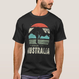 Camiseta Kangaroo Aussie Zoo Animal Retro Austrália