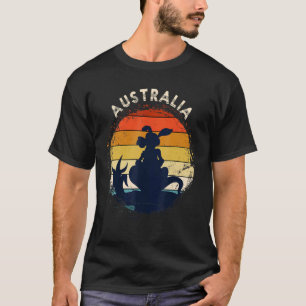Camiseta Kangaroo Austrália Animal Aussie Retro Austrália