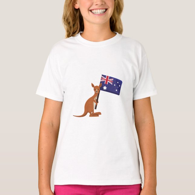 Camiseta kangaroo australia flag (Frente)