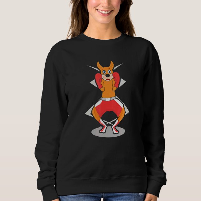 Camiseta Kangaroo australiano Boxer Luvas Boxer Coach Figh (Frente)