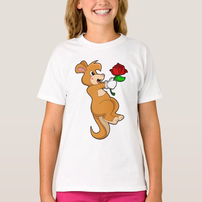 Camiseta Kangaroo com Flor (Frente)