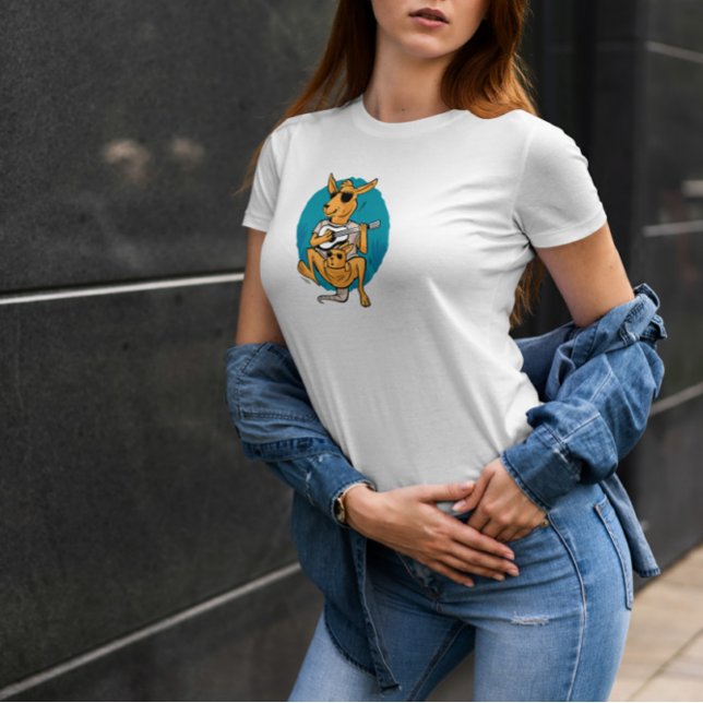 Camiseta Kangaroo Com Violão De Bebê (Criador carregado)