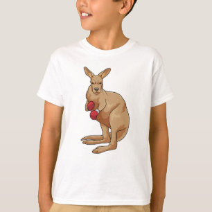 Camiseta Kangaroo como Boxer com luvas in a box