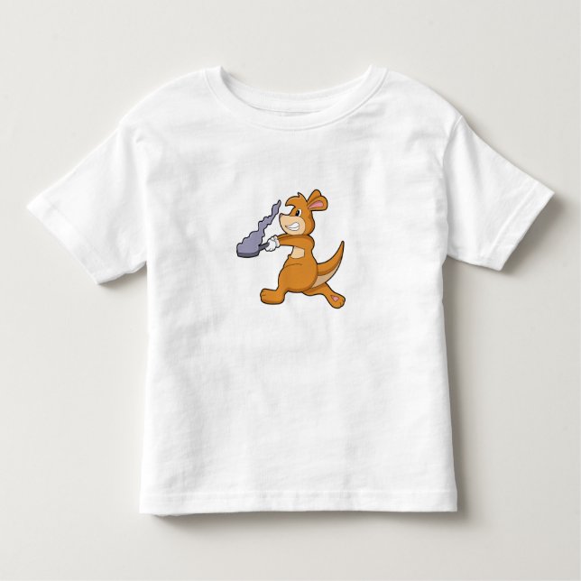 Camiseta Kangaroo como cozinheiro com Pan (Frente)