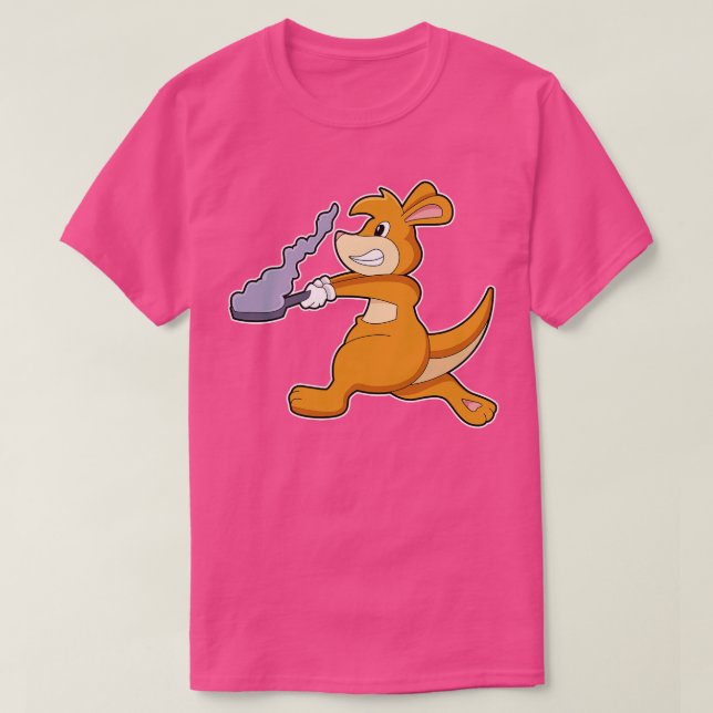 Camiseta Kangaroo como cozinheiro com Pan (Frente do Design)