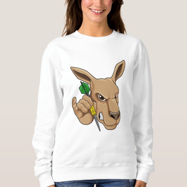 Camiseta Kangaroo como Dart player com Dart (Frente)
