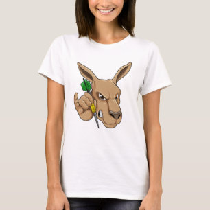 Camiseta Kangaroo como Dart player com Dart
