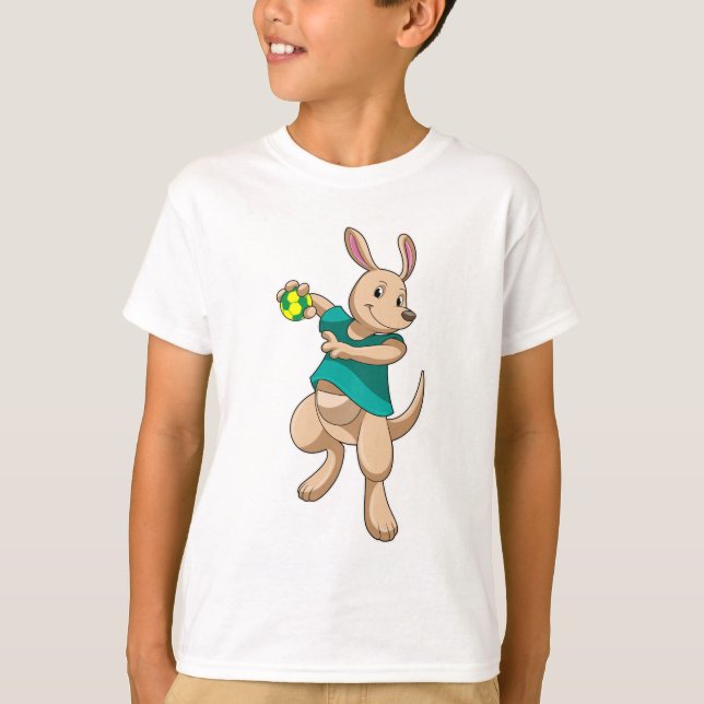 Camiseta Kangaroo como jogador de handebol com Handball (Frente)
