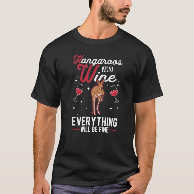 Camiseta Kangaroo E Wine Austrália Kangaroo (Frente)