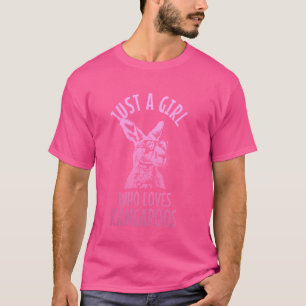 Camiseta Kangaroo Girl Australiana Funny Kangaroo Lover