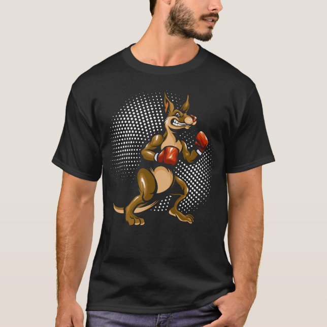 Camiseta Kangaroo Humor Boxer Animal Fun Boxer (Frente)