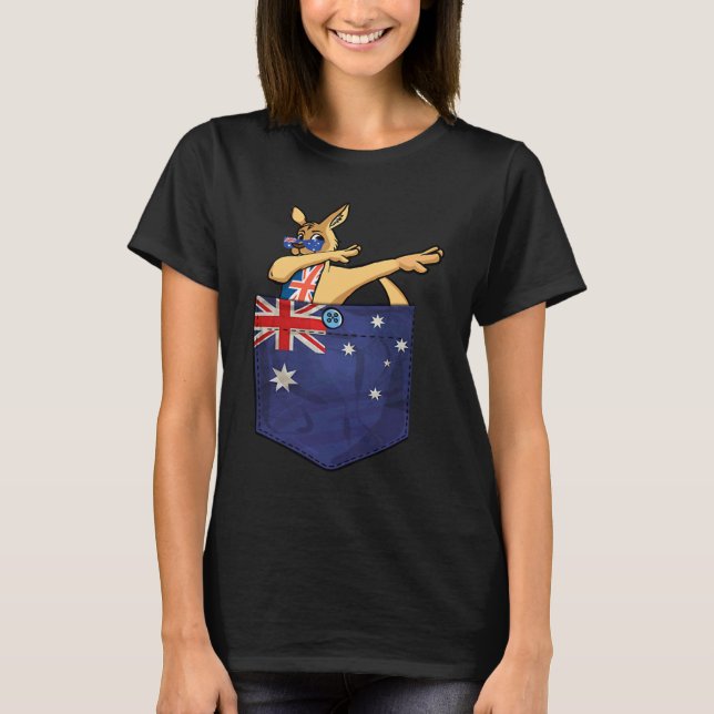 Camiseta Kangaroo In Your Pocket Australia Flag  Australia (Frente)