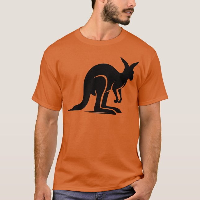 Camiseta Kangaroo Landscapes Australias Animal Motif vintag (Frente)
