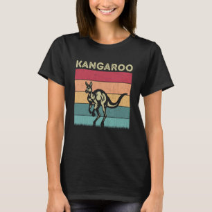 Camiseta Kangaroo Lover Meninas em Descanso Estilo Retro K