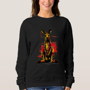 Camiseta Kangaroo Motif Amante de os animais Forest Art Wil