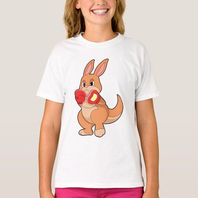 Camiseta Kangaroo no boxe com luvas in a box (Frente)