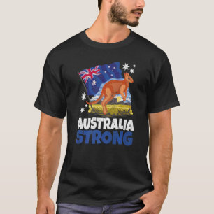 Camiseta Kangaroo Patriotic Australian Flag Stron