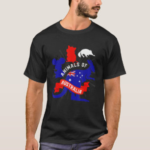 Camiseta Kangaroo Quokka Sugar Glider Koala Animais De Abus
