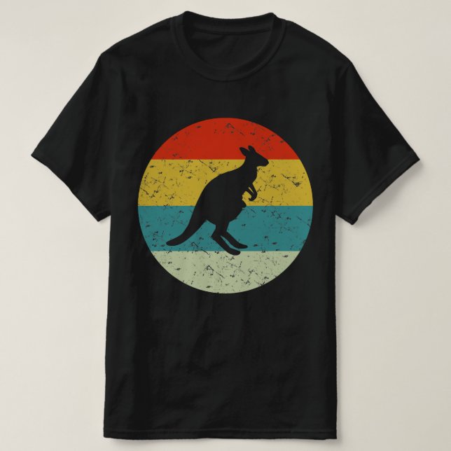 Camiseta kangaroo retro vintage silhouette 70s (Frente do Design)